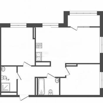 Продается 2-х комнатная квартира, 61,9 м²