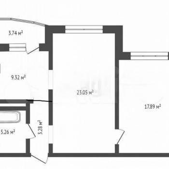 Сдается 2-х комнатная квартира, 58 м²