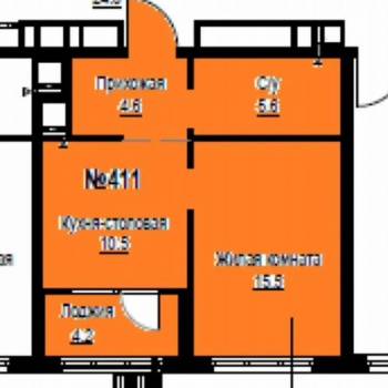 Продается 1-комнатная квартира, 40,4 м²