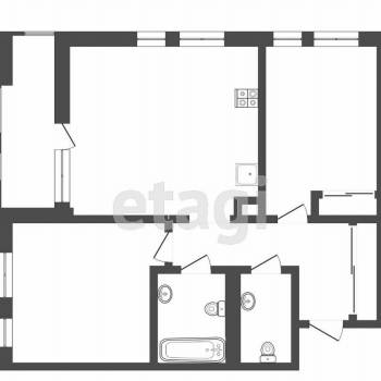 Продается 2-х комнатная квартира, 55,1 м²