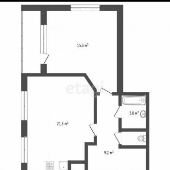 Продается 1-комнатная квартира, 49,7 м²