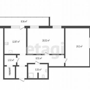 Сдается 2-х комнатная квартира, 69,3 м²