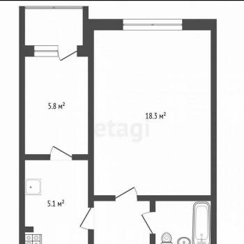 Продается 2-х комнатная квартира, 38 м²
