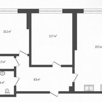 Сдается 2-х комнатная квартира, 56 м²
