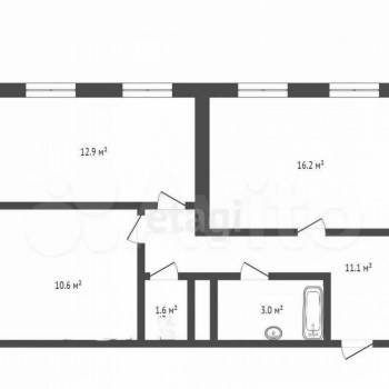 Продается 3-х комнатная квартира, 55 м²
