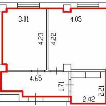 Продается 1-комнатная квартира, 41,2 м²