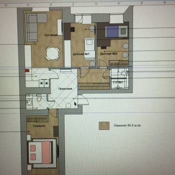 Сдается Многокомнатная квартира, 80 м²