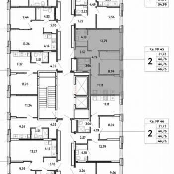 Продается 2-х комнатная квартира, 46,8 м²