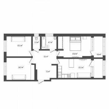 Продается 3-х комнатная квартира, 93 м²