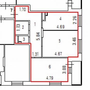 Сдается 2-х комнатная квартира, 57 м²