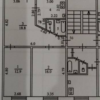 Продается 3-х комнатная квартира, 58 м²