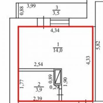 Продается 1-комнатная квартира, 21 м²