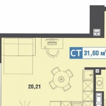 Продается 1-комнатная квартира, 32 м²