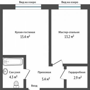 Сдается 2-х комнатная квартира, 41,2 м²
