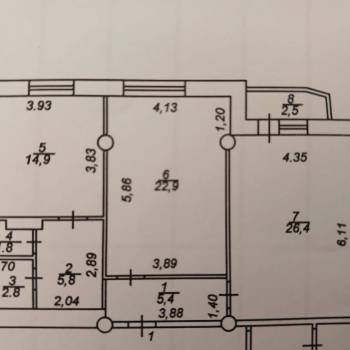 Продается 2-х комнатная квартира, 80 м²