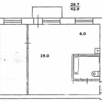 Продается 2-х комнатная квартира, 42 м²