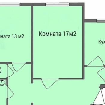 Продается 2-х комнатная квартира, 56,8 м²