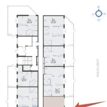 Продается 1-комнатная квартира, 42,3 м²