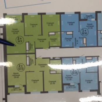 Продается 2-х комнатная квартира, 52,8 м²