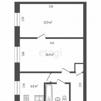 Продается 2-х комнатная квартира, 45 м²