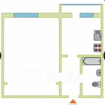 Продается 1-комнатная квартира, 30,4 м²