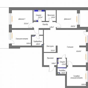Продается Многокомнатная квартира, 122,8 м²