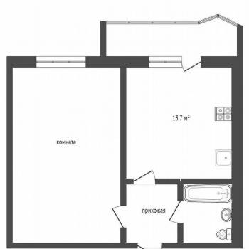 Продается 2-х комнатная квартира, 43 м²