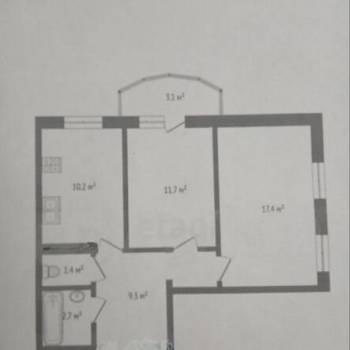Продается 2-х комнатная квартира, 55,6 м²