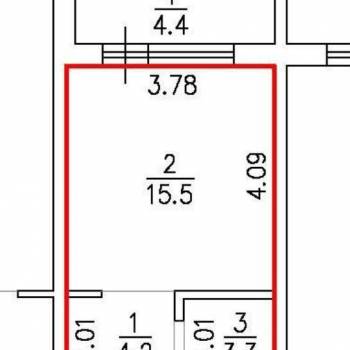 Продается 1-комнатная квартира, 23 м²