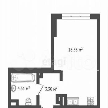 Продается 1-комнатная квартира, 26 м²