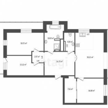 Продается Многокомнатная квартира, 123,5 м²
