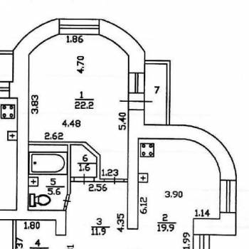Сдается 1-комнатная квартира, 65 м²