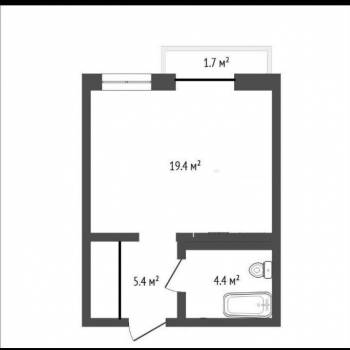 Продается 1-комнатная квартира, 29,9 м²