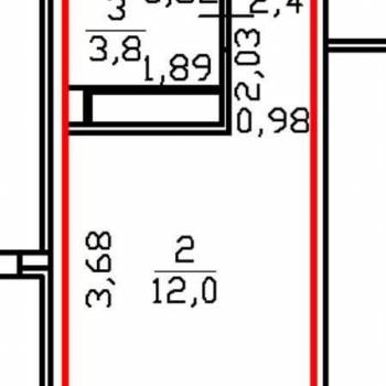 Продается 1-комнатная квартира, 18,2 м²